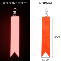 Porte-clés réfléchissant - brillant - bande colorée