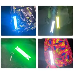 Porte-clés réfléchissant - brillant - bande colorée