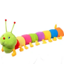 Chenille colorée - peluche - 50 cm