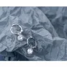 Hoop earrings with zirconia - 925 sterling silverEarrings