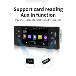 Car radio - camera - remote control - M150 - 1 Din - 5 inch - Bluetooth - Android - Mirror Link - USBDin 1