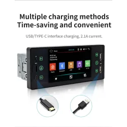 Car radio - camera - remote control - M150 - 1 Din - 5 inch - Bluetooth - Android - Mirror Link - USBDin 1