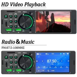 Car radio 1 Din - touch screen - remote control - camera - Bluetooth - AUX - USB - TFDin 1