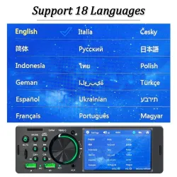 Car radio 1 Din - touch screen - remote control - camera - Bluetooth - AUX - USB - TFDin 1