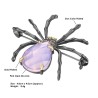 Elegant brooch - black spider - pink opalBrooches