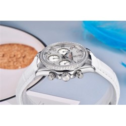 PAGANI DESIGN - Montre à quartz automatique - avec cristaux - miroir saphir - bracelet en cuir
