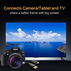 Câble Mini HDMI vers HDMI - 1080P - haut débit - connecteur plaqué or