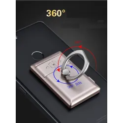 Support téléphone universel 2 en 1 - avec briquet - anneau réglable - chargement USB