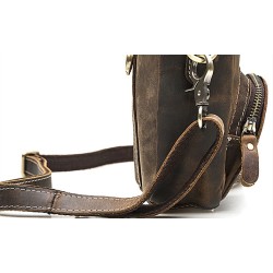 Multifunctional leather bag - shoulder strap - waist buckleBags