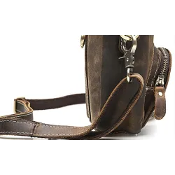 Sac en cuir multifonctionnel - bandoulière - boucle de taille