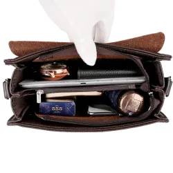 Sac à bandoulière vintage - mallette en cuir