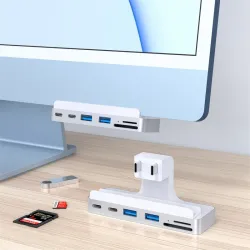 HUB USB-C - station d'accueil - avec lecteur de carte 4K 60Hz HDMI USB 3.0 - pour iMac