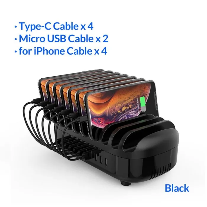 ORICO - Chargeur USB 10 ports - station d'accueil - avec support - 120W 5V2.4A*10