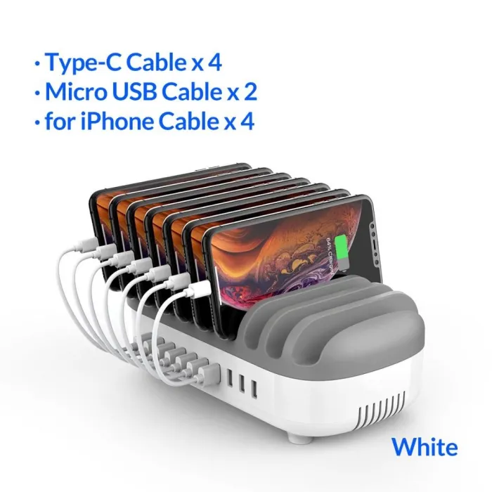 ORICO - Chargeur USB 10 ports - station d'accueil - avec support - 120W 5V2.4A*10