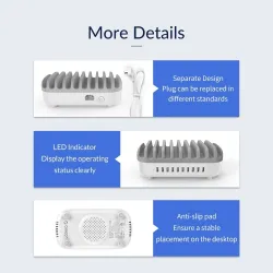 ORICO - 10 ports USB charger - docking station - with holder - 120W 5V2.4A*10Holders
