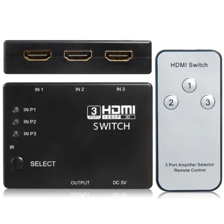 3 to 1 - HDMI Switcher with Remote - HDMI SplitterHDMI switchers