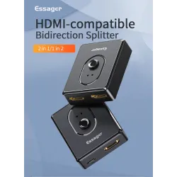 Essager - HDMI splitter - switch - 4K 2.0 - adapter - converter - for PS4 HD TV BOXHDMI switchers