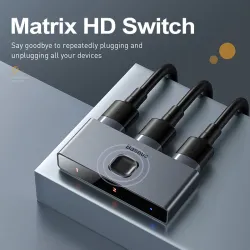 Baseus - Commutateur 4K HD - Adaptateur compatible HDMI