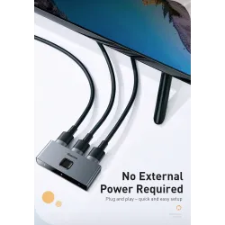 Baseus - Commutateur 4K HD - Adaptateur compatible HDMI