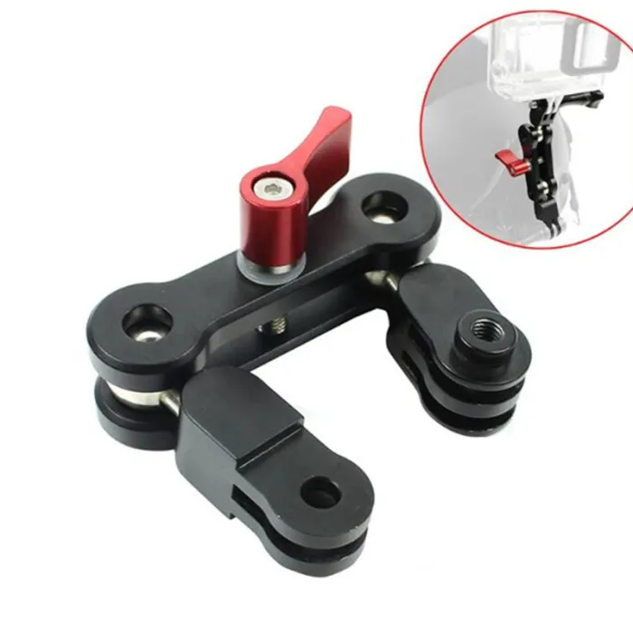 Bras en aluminium - support de casque - réglage à 360 degrés - pour GoPro