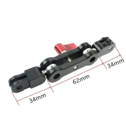 Bras en aluminium - support de casque - réglage à 360 degrés - pour GoPro