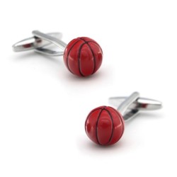 Red basketball ball - cufflinksCufflinks