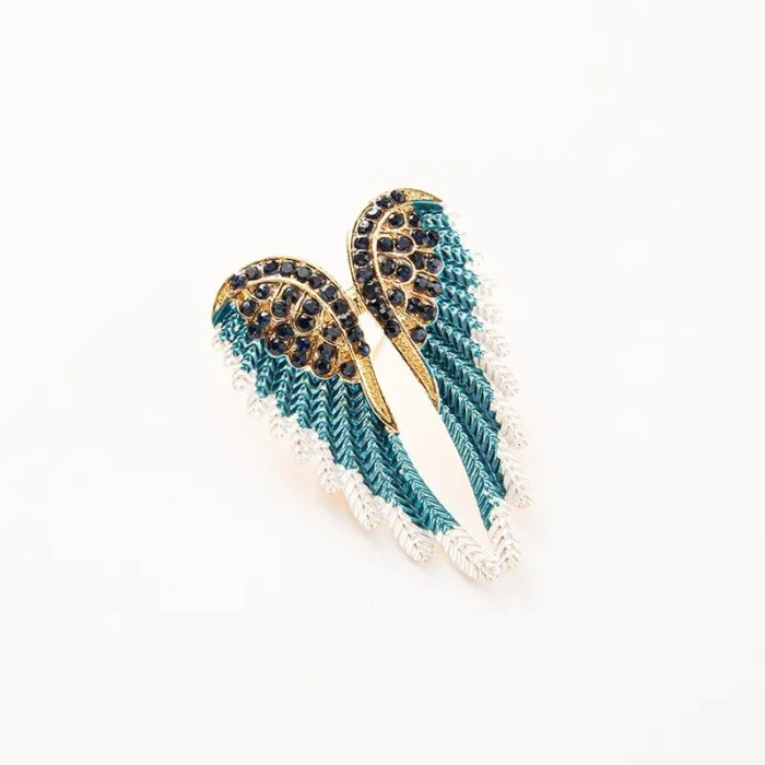 Broche ailes d'ange en cristal