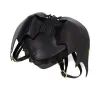 Sac à dos noir en cuir - style punk - avec ailes de chauve-souris
