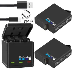 Batterie Li-ion 1680mAh - avec chargeur - pour GoPro Hero 5 / 6 / 7