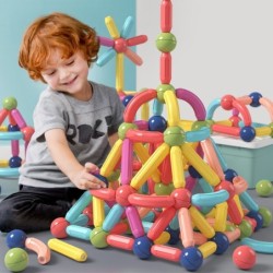 Blocs de construction magnétiques - bâtons - boules - grande taille - jouet éducatif