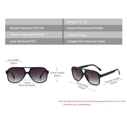 Retro oversized sunglasses - polarized - pilot style - unisexSunglasses