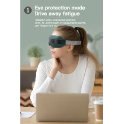 Masseur oculaire intelligent 4D - musique - rythme - vibration - détente - acupression - soulager la fatigue / les cernes
