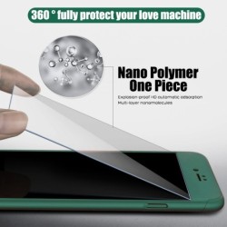 Coque intégrale Luxury 360 - avec protection d'écran en verre trempé - pour iPhone - or rose