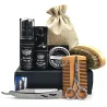 Kit de croissance de barbe - sérum - huile - baume - peigne - ciseaux