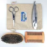 Kit de croissance de barbe - sérum - huile - baume - peigne - ciseaux