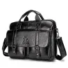 Sac bandoulière business - cuir véritable - grande contenance