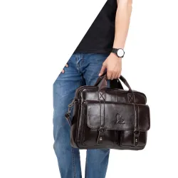Business shoulder bag - genuine leather - large capacityBags