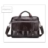Sac bandoulière business - cuir véritable - grande contenance