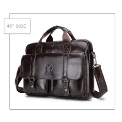 Business shoulder bag - genuine leather - large capacityBags