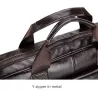 Sac bandoulière business - cuir véritable - grande contenance