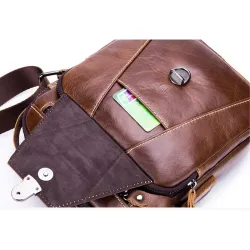 Sac à bandoulière vintage - cuir véritable