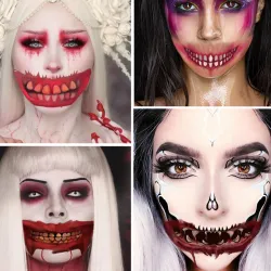 Temporary Halloween tattoo - waterproof sticker - mouth / teethHalloween & Party