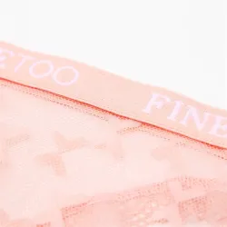 Sexy thongs - floral lace - letters printed - low waist - 3 piecesLingerie