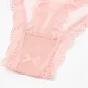 Strings sexy - dentelle fleurie - lettres imprimées - taille basse - 3 pièces