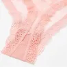 Strings sexy - dentelle fleurie - lettres imprimées - taille basse - 3 pièces