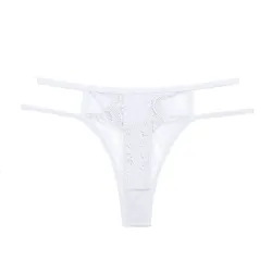 String sexy en dentelle - côtés évidés avec doubles lanières - 1 pièce
