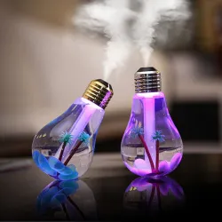 Humidificateur d'air en forme d'ampoule - diffuseur ultrasonique - LED - 400ml