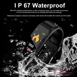 115 plus smartwatch - Bluetooth 4 - Android - heart rate - calorie counterSmart-Wear