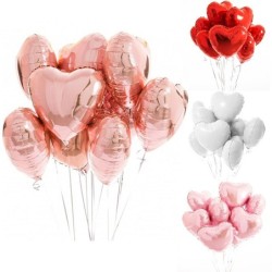 Ballons aluminium - gonflables à l'hélium - en forme de coeur - 45 cm