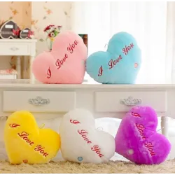 Coussin en forme de coeur z - I LOVE YOU - Lumières LED